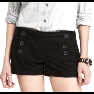 Express black shorts with button detail